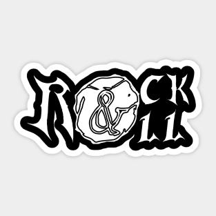 rock and roll Sticker